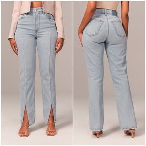 Abercrombie & Fitch Curve Love Ultra High Rise 90s Straight Jean Size 20 Regular